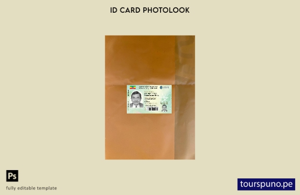 listo para imprimir Tarjeta de identificación digital de Etiopía nueva versión p